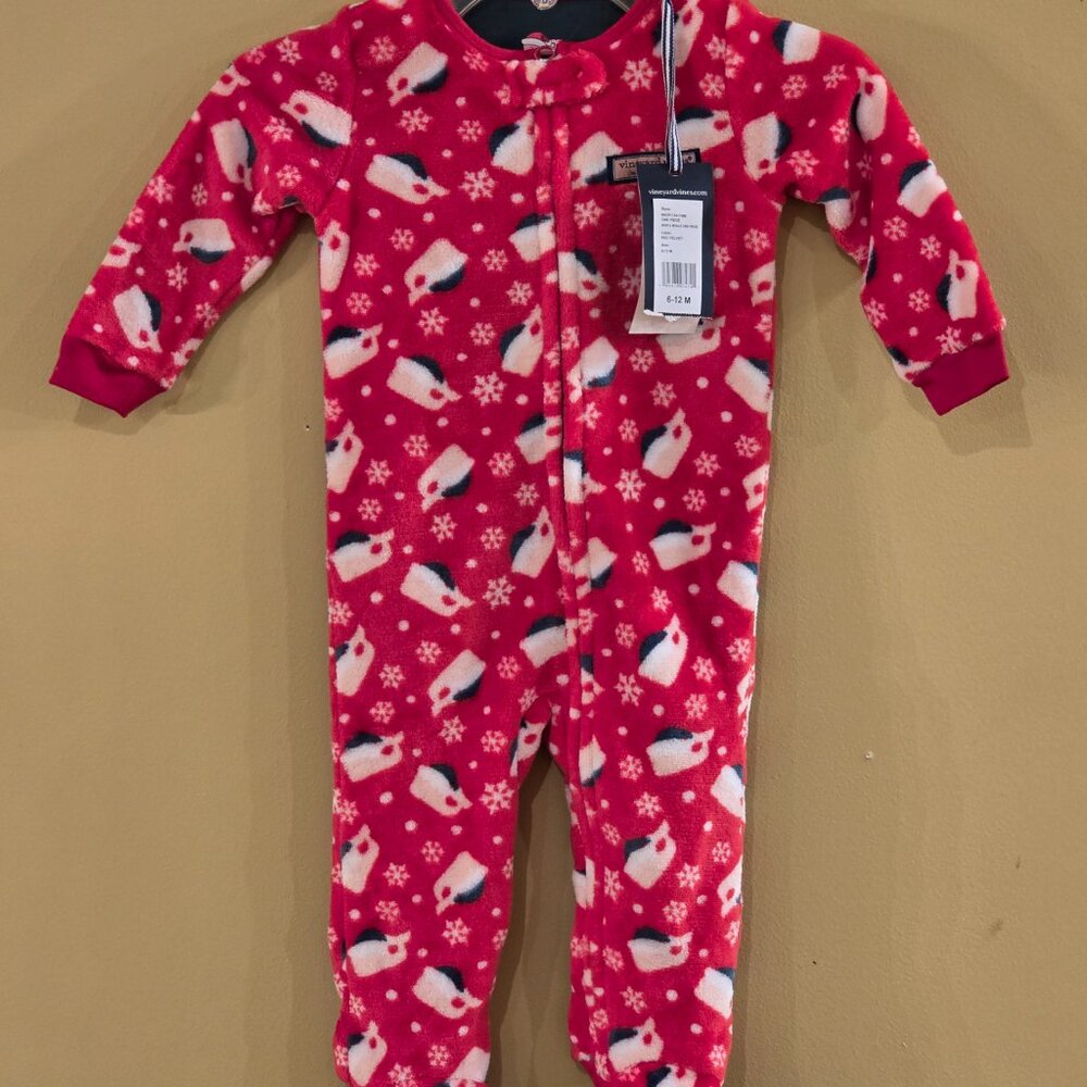 Vineyard Vines Holiday One-Piece Footie Pajamas for Baby - NWT 6-12 months - Picture 3 of 5